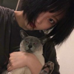 主子女生抱着猫很酷的头像